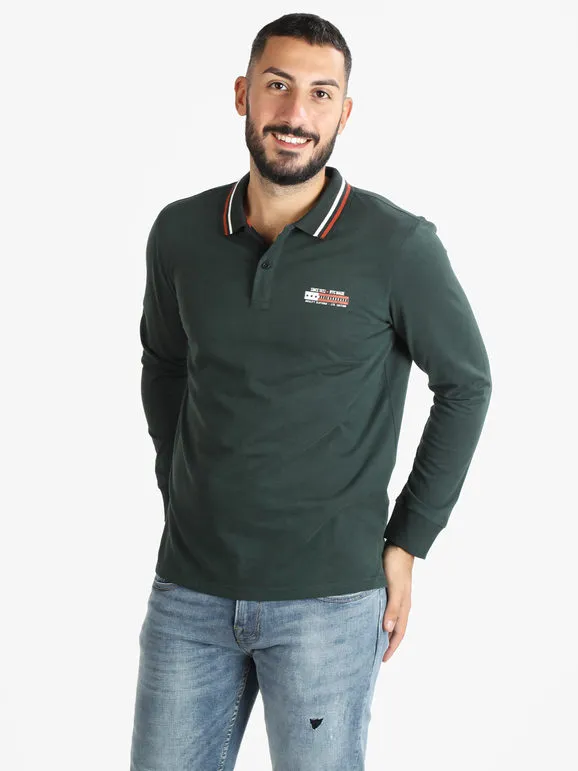 Baci & Abbracci Polo de hombre de manga larga de algodón