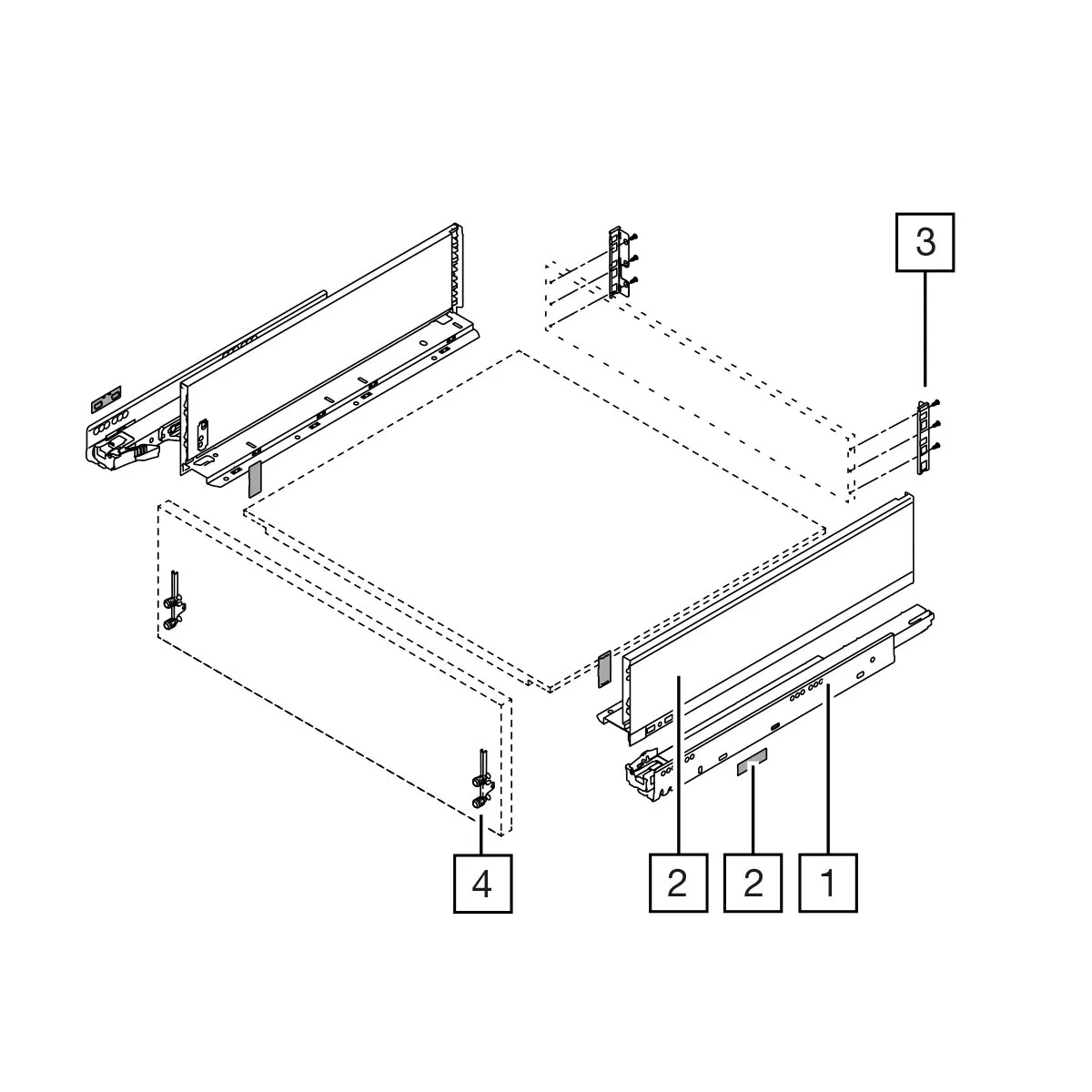 Cajón Legrabox Pure de Blum altura K