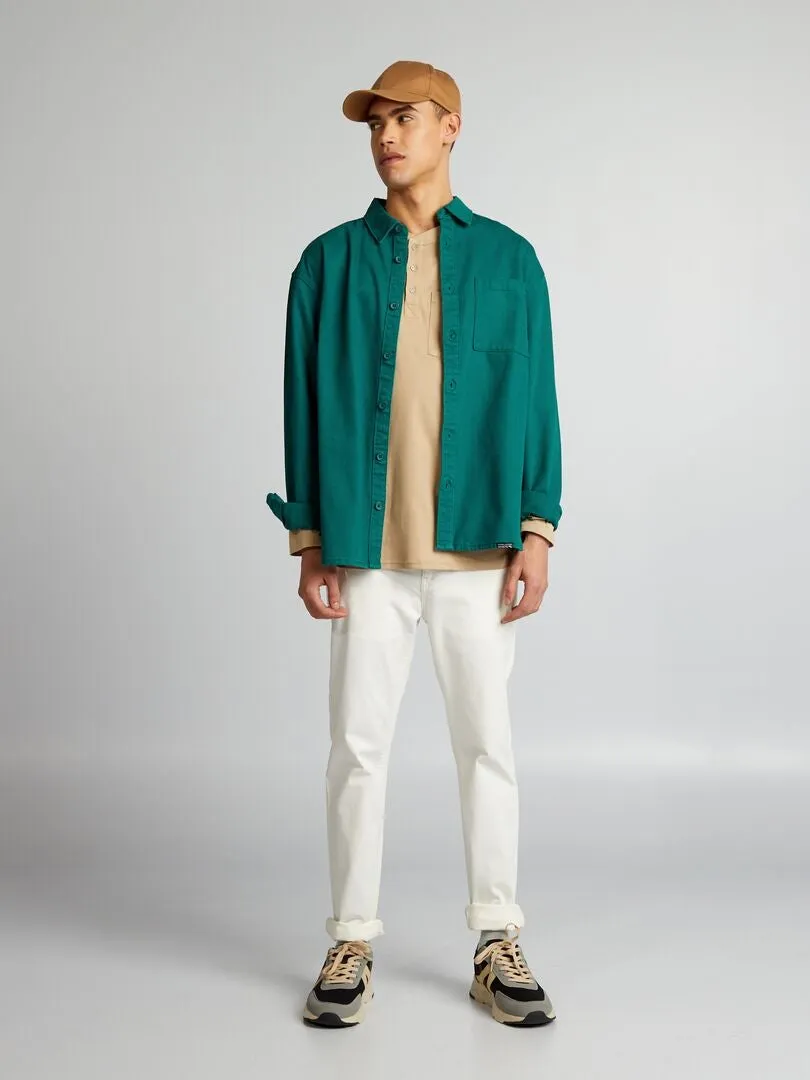 Camisa de sarga - VERDE
