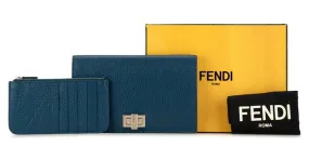 Cartera larga Fendi Peekaboo Selleria Azul 