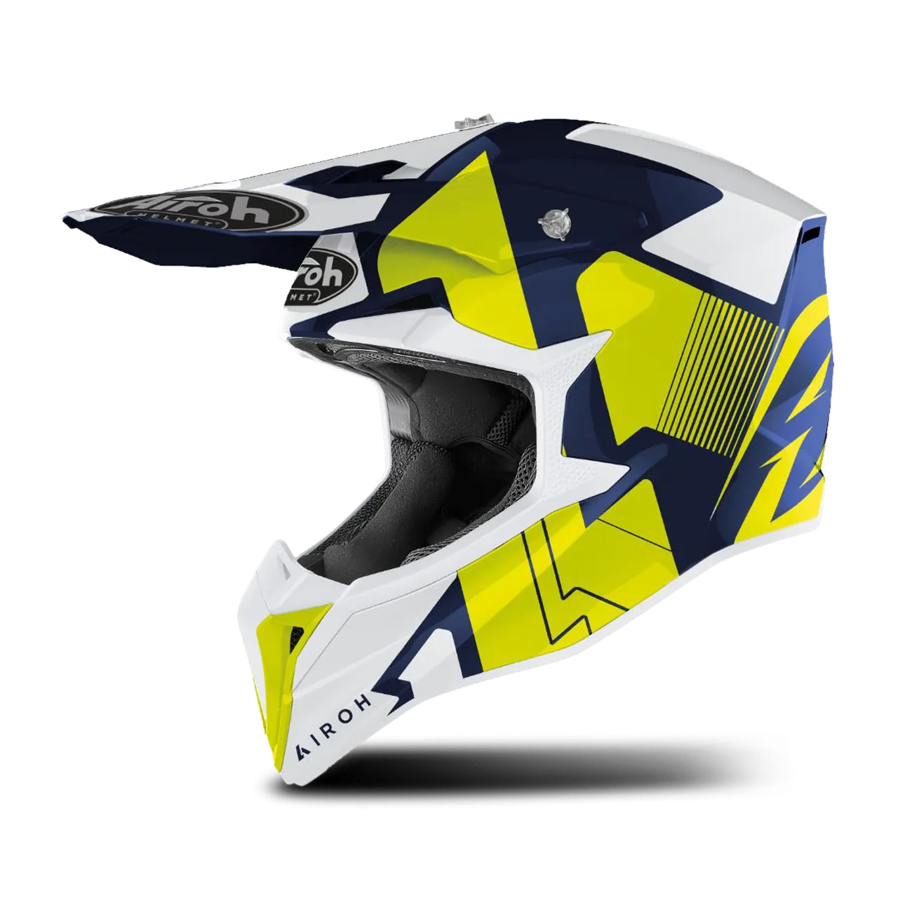 Casco de Cross Airoh Wraap Raze Azul