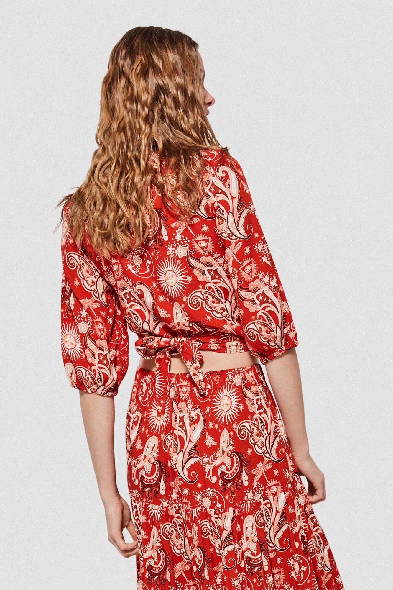 Gisela Falda larga estampada