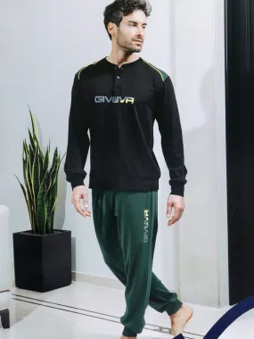 Givova Pijama largo de algodón interlock para hombre.