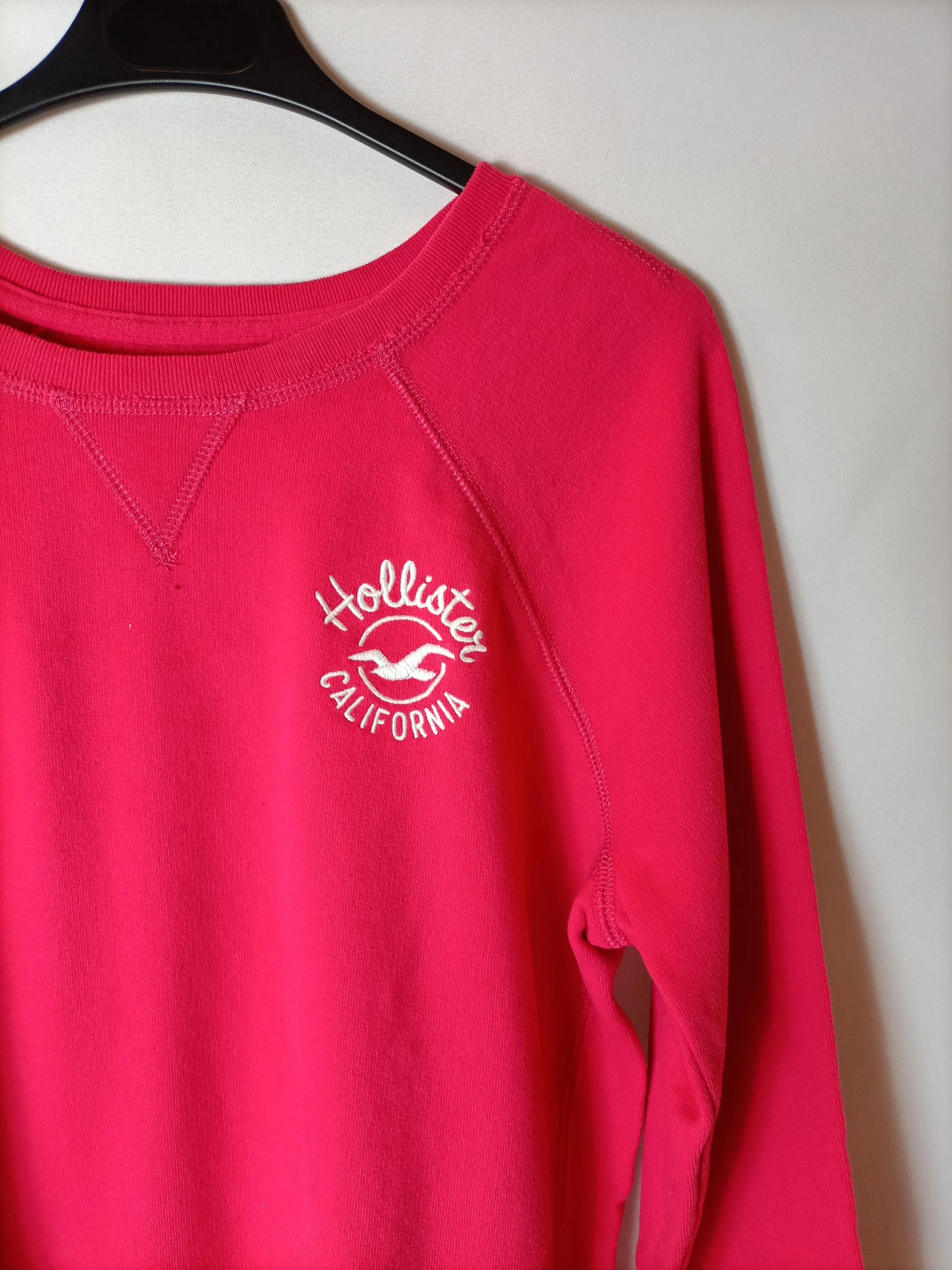 HOLLISTER. Sudadera rosa "california" T.(m)