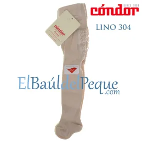 Leotardo Bebé Lino 304 con Puntilla en el Culete
