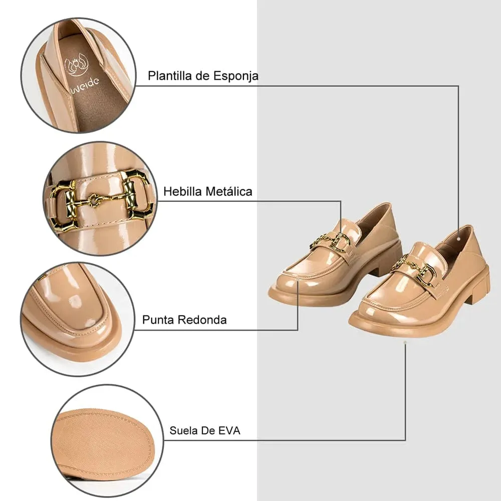 MOCASIN PLANO MUJER BEIGE WEIDE GH86