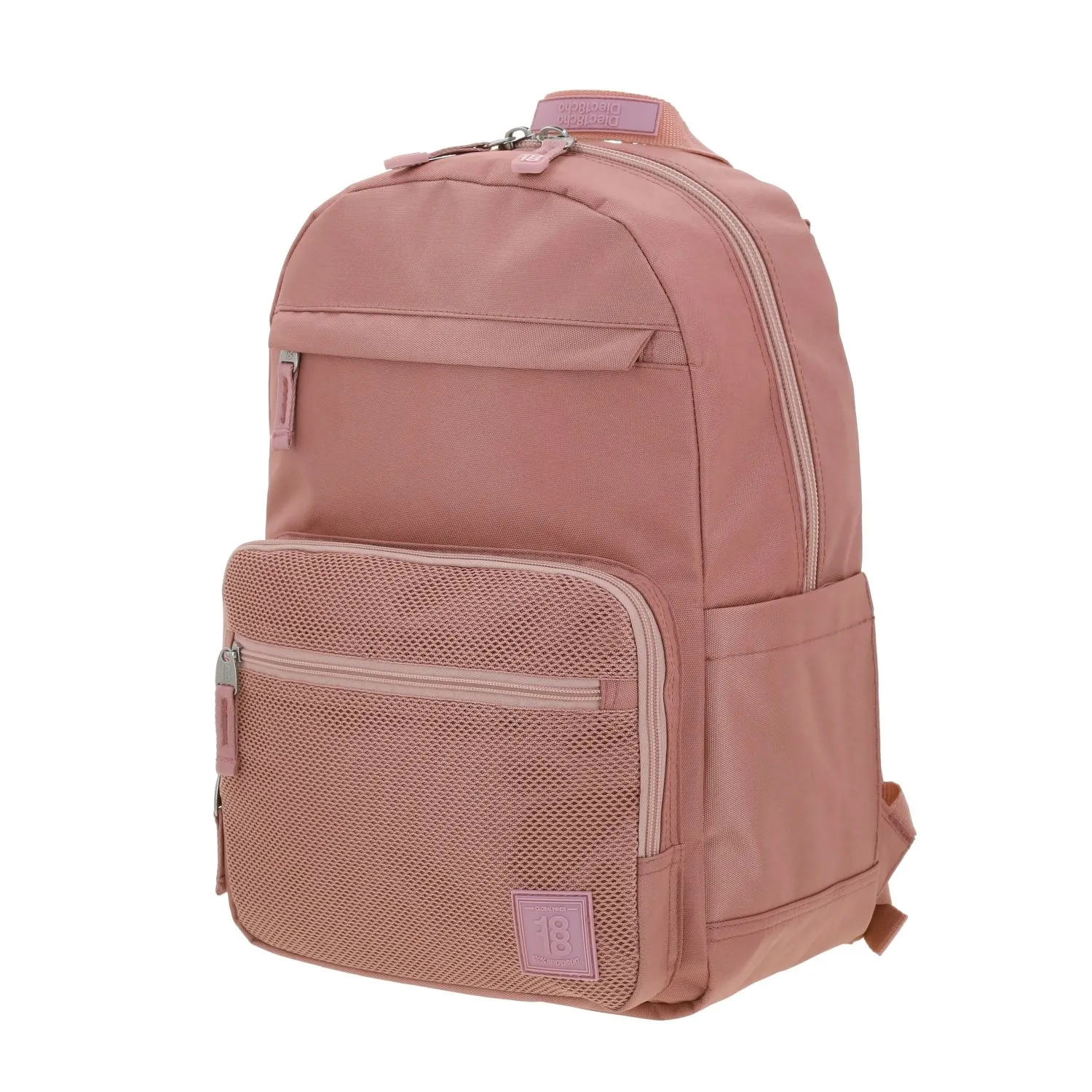 Mochila Grande 1818 Unisex Softy Caqui Con Porta Laptop De Hasta 15.