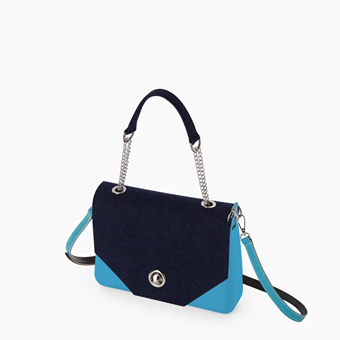 O bag glam aqua y denim