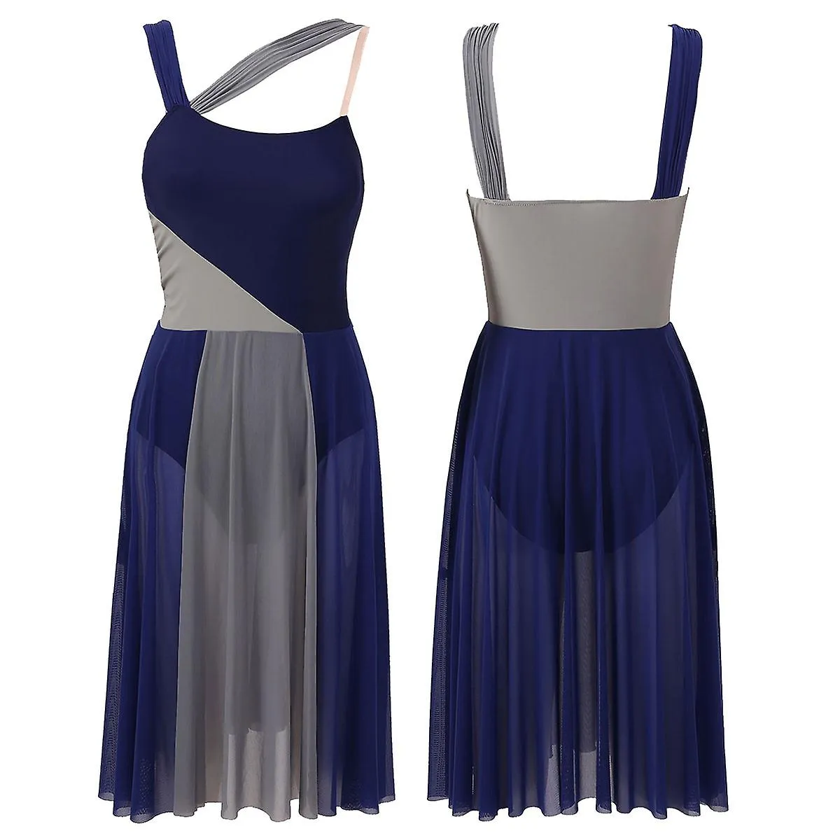 Otwoo Mujer Ballet Femenino Leotardo Vestido Sin Mangas Bailarina Profesional Tutu Vestido Lírico Moderno Danza Contemporánea Di