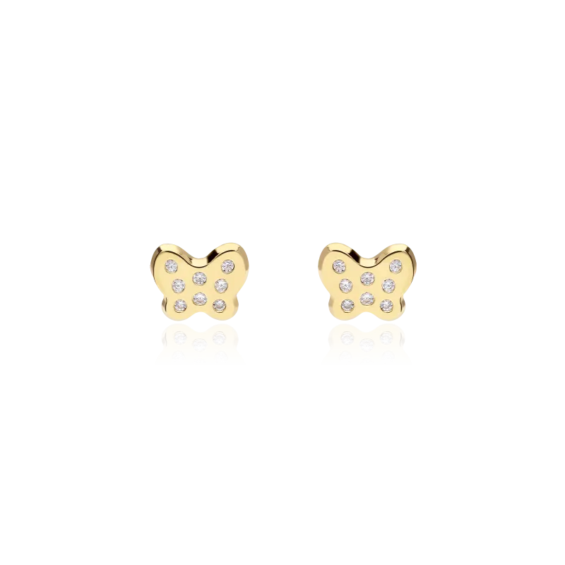 PENDIENTES "MARTA" MARIPOSA ORO 18K
