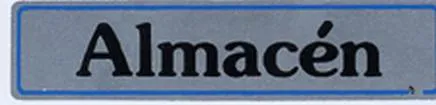Placa señalizacion autoadhesiva almacen 175x040mm aluminio plata super-letra sl