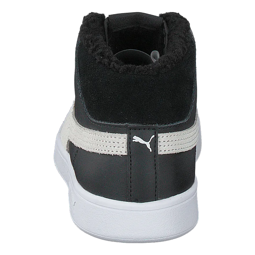 Puma Puma Smash V2 Mid L Fur Jr Puma Black-puma White