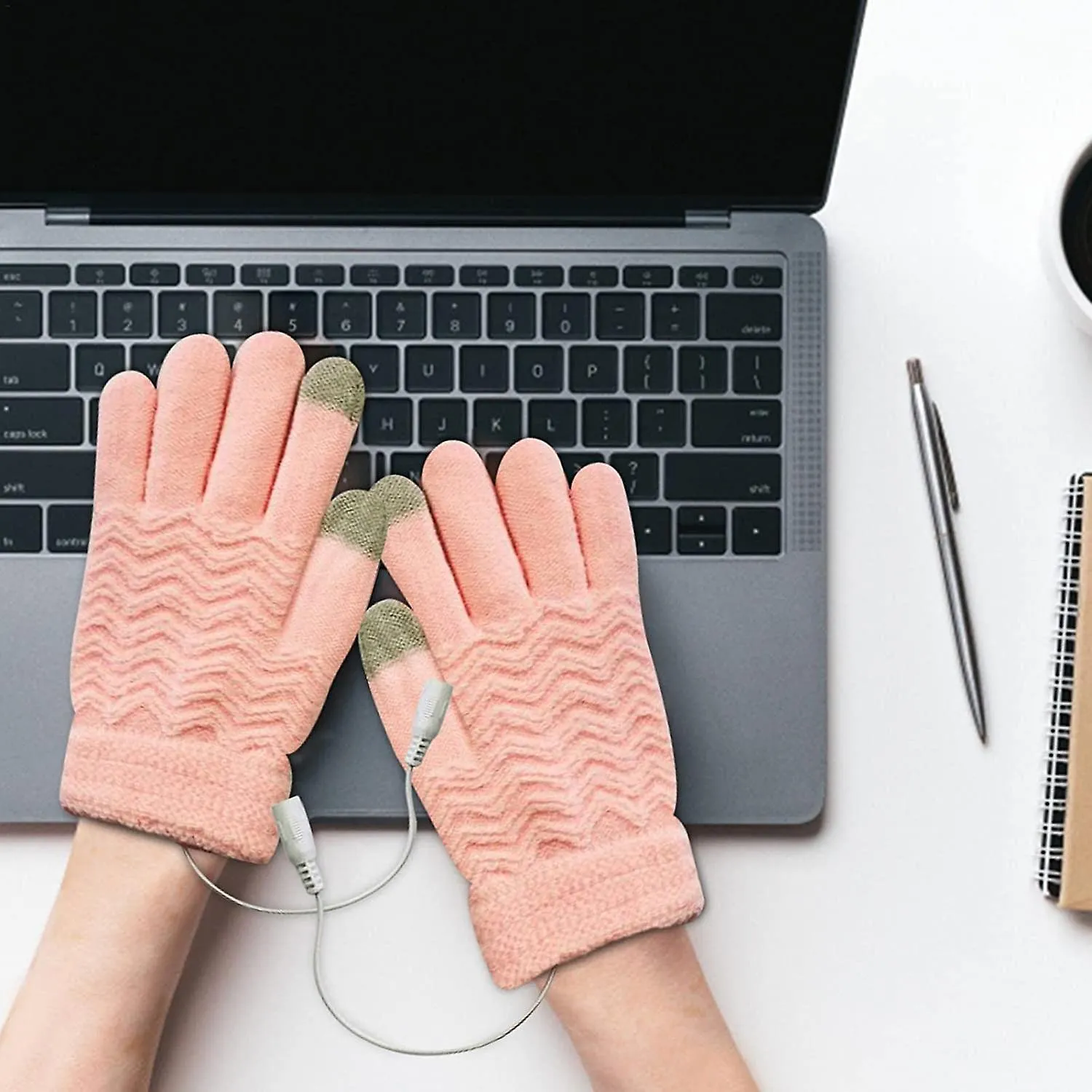 Rebirth Heated Gloves, Comfortable Warm Heated Gloves For Hands - Winter Warm 5 Finger Touchscreen Knitted Gloves For Women Men 