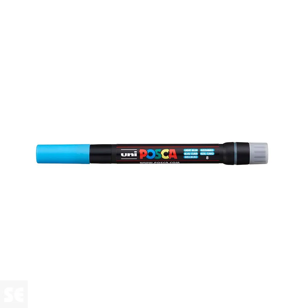 Rotulador Pintura Posca Azul Claro Pcf350 Pincel