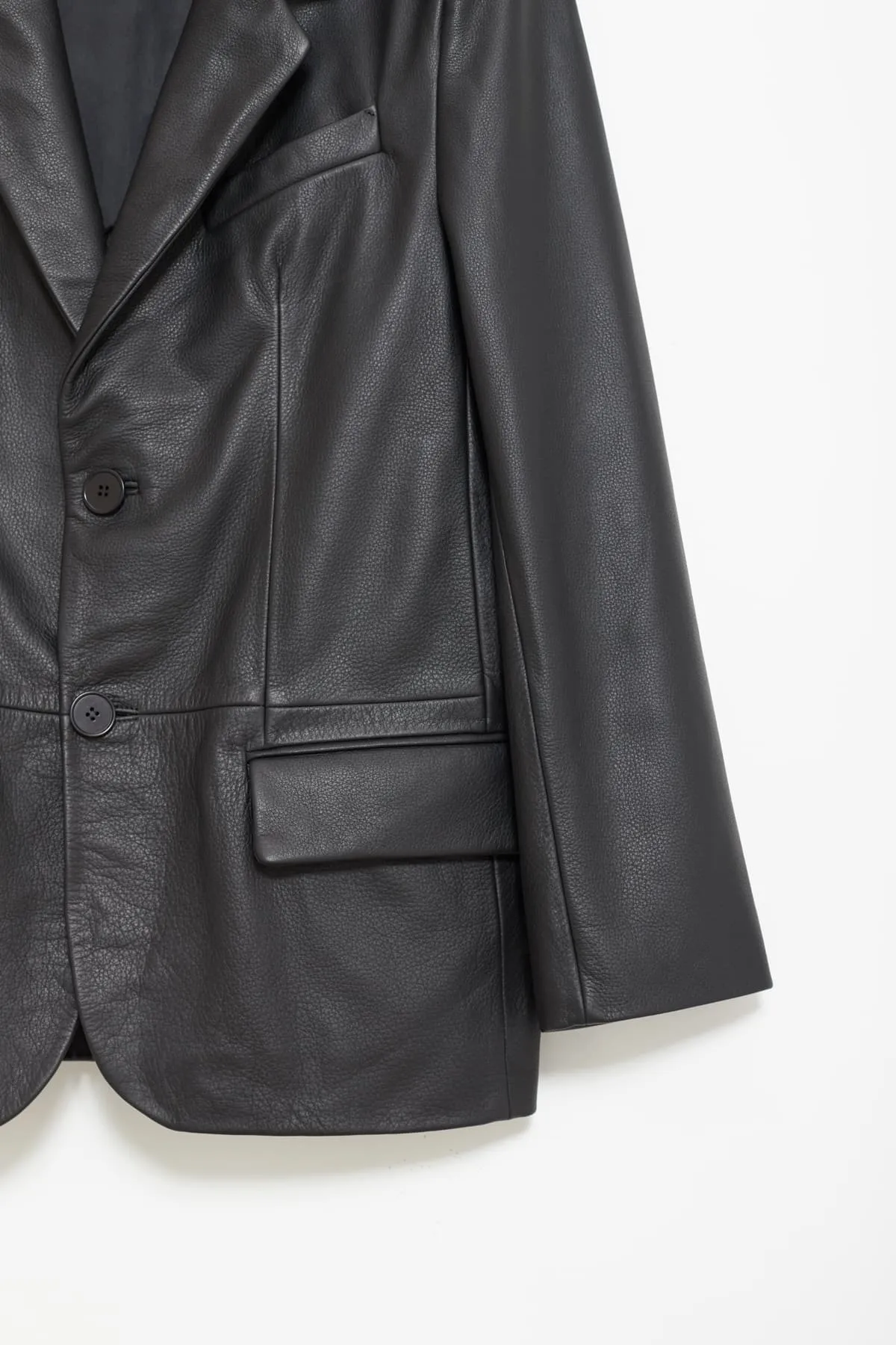 SUNFLOWER BLACK LEATHER JACKET