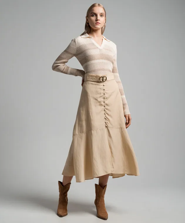 Twinset Beige pullover with lurex
