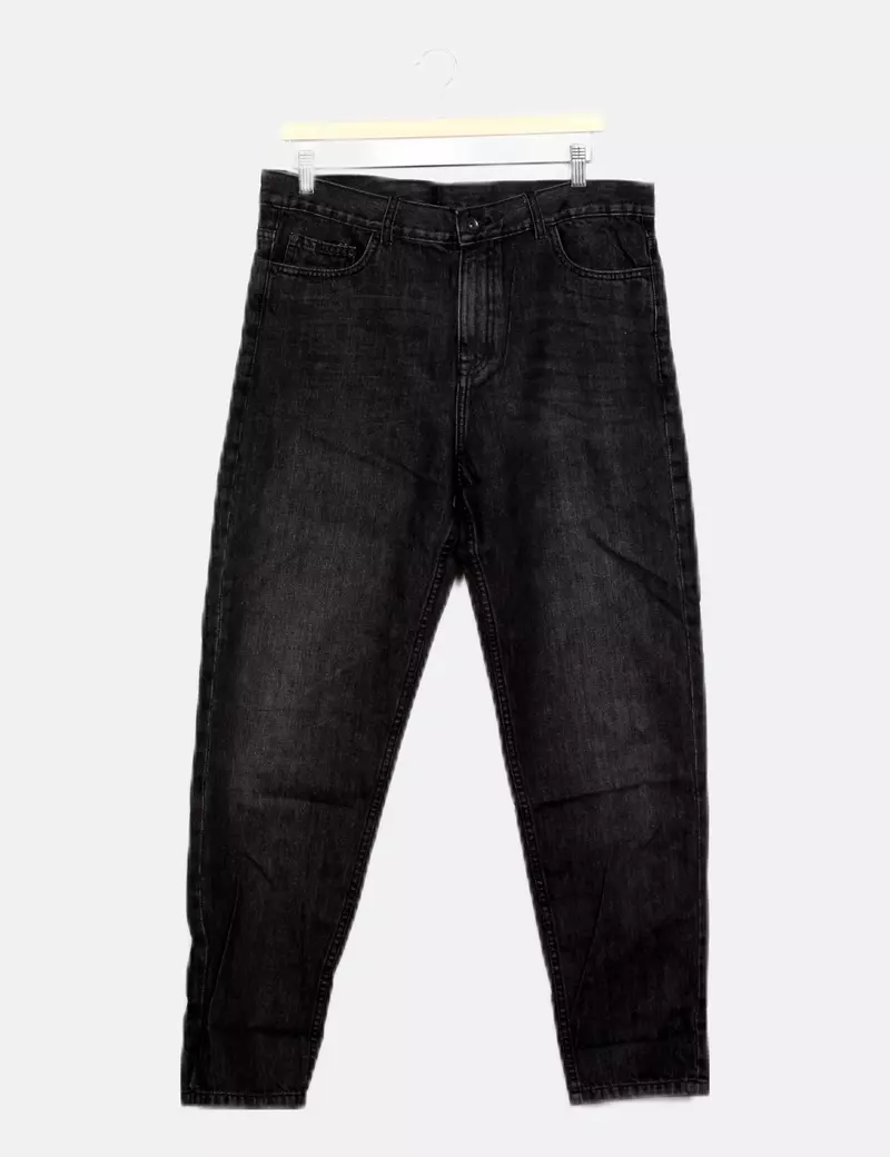 Urban Classics Jeans denim negro efecto desgastado