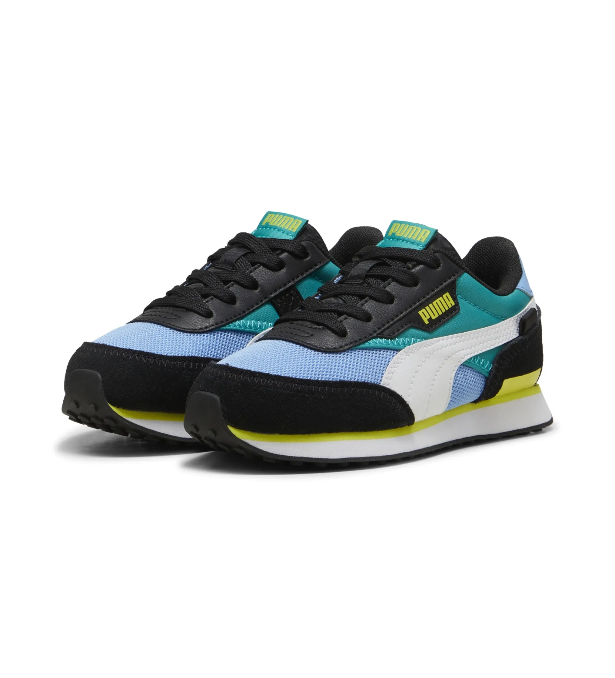 Zapatillas de Piel Future Rider Splash azul, negro