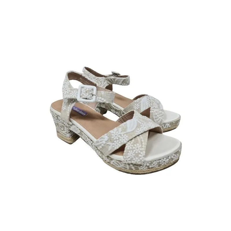 Zapato Plataforma Tacón Medio Mandarina Nazaret